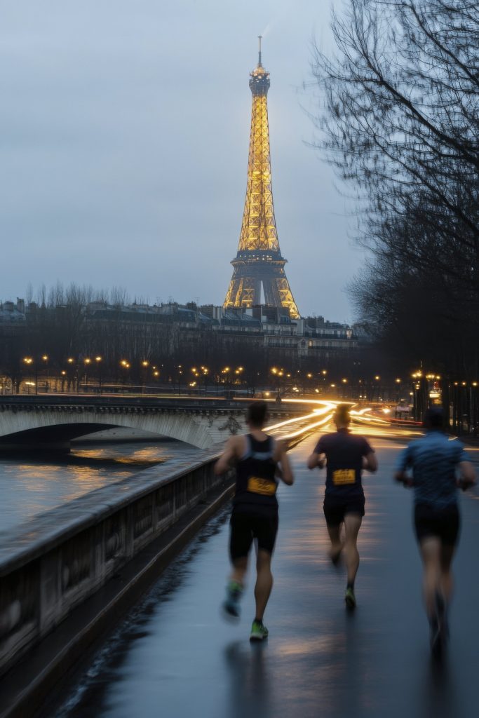 runners-paris-with-eiffel-tower-background